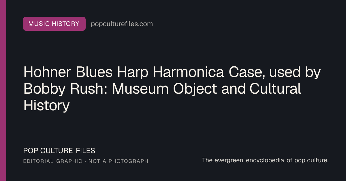 Editorial graphic for: Hohner Blues Harp Harmonica Case, used by Bobby Rush: Museum Object and Cultural History