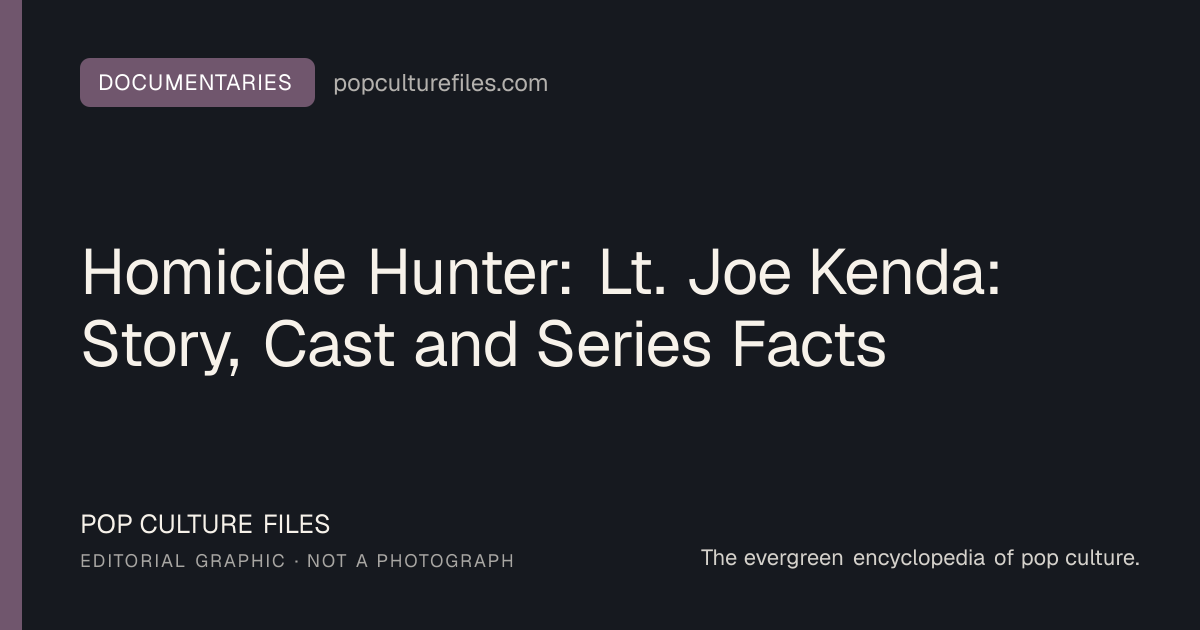 Editorial graphic for: Homicide Hunter: Lt. Joe Kenda: Story, Cast and Series Facts