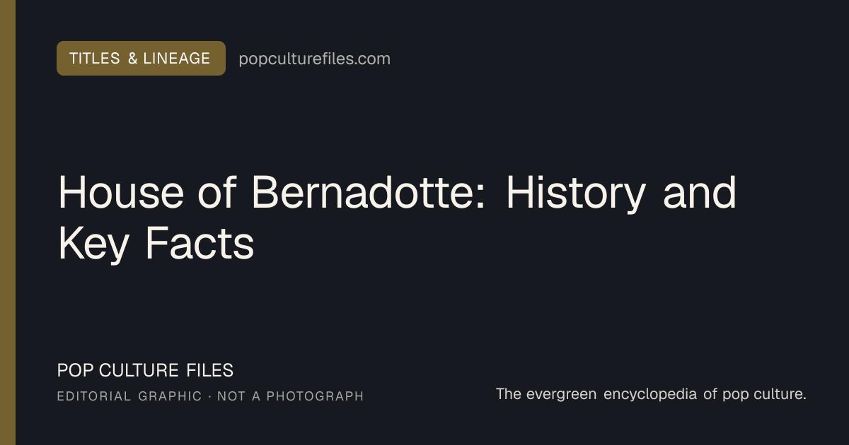 Editorial graphic for: House of Bernadotte: History and Key Facts