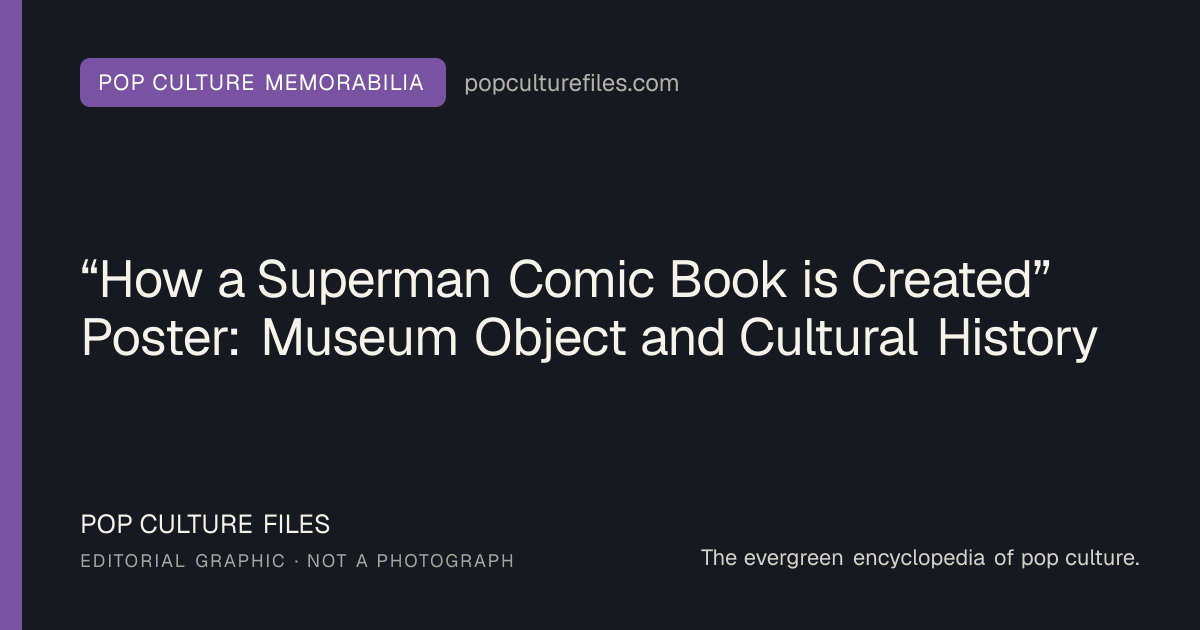 Editorial graphic for: “How a Superman Comic Book is Created” Poster: Museum Object and Cultural History