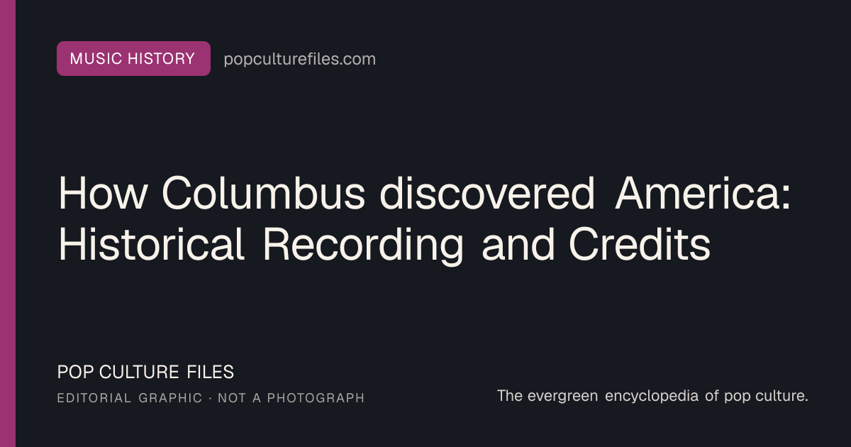 Editorial graphic for: How Columbus discovered America: Historical Recording and Credits