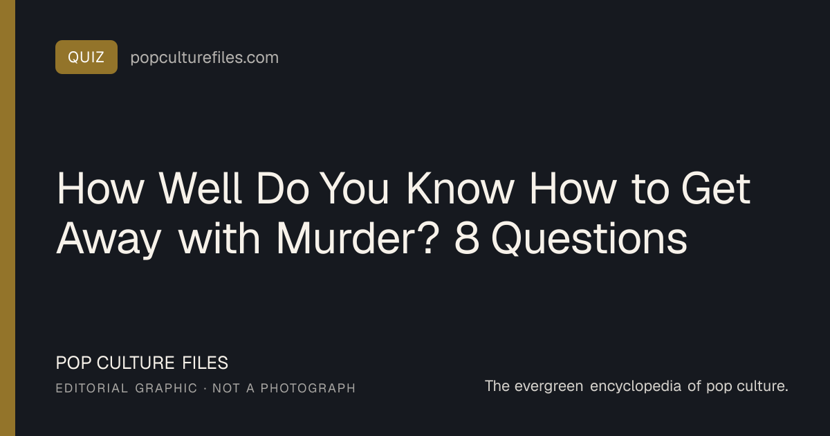 Editorial graphic for: How Well Do You Know How to Get Away with Murder? 8 Questions