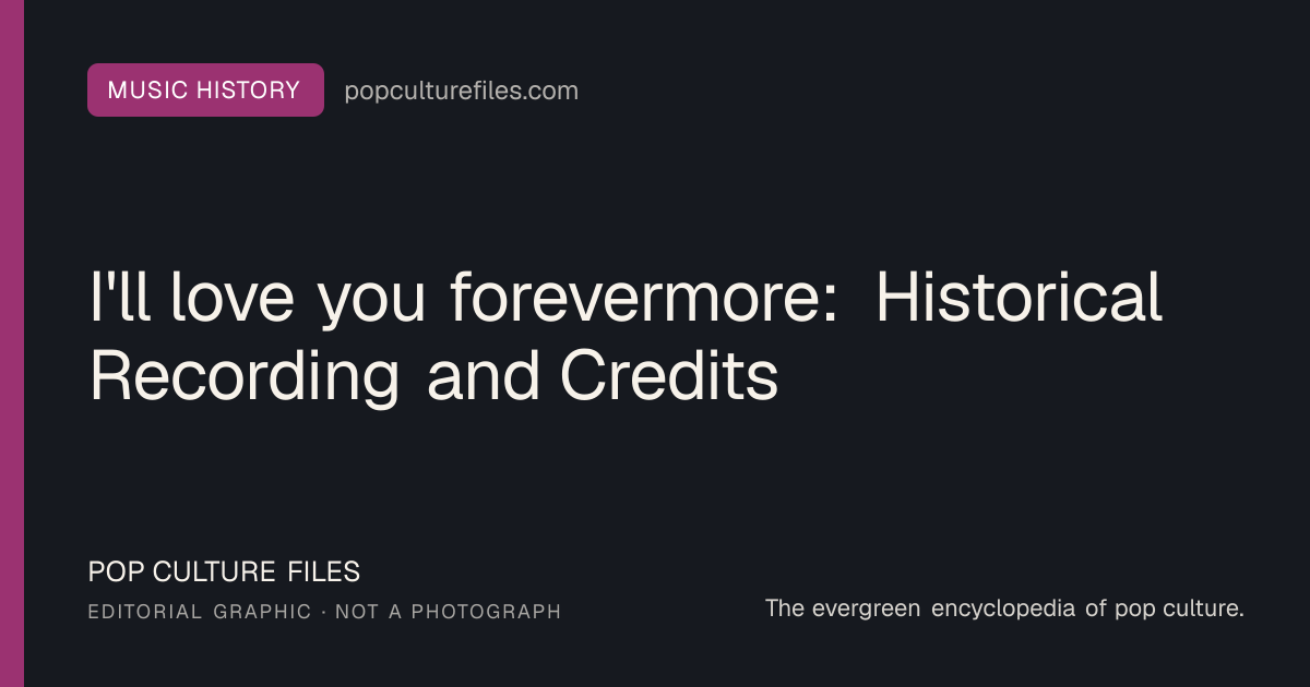 Editorial graphic for: I'll love you forevermore: Historical Recording and Credits