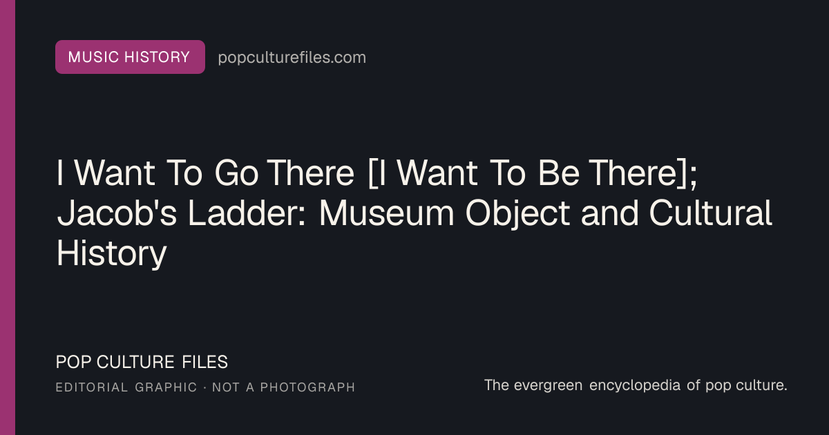 Editorial graphic for: I Want To Go There [I Want To Be There]; Jacob's Ladder: Museum Object and Cultural History