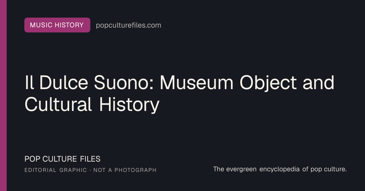 Editorial graphic for: Il Dulce Suono: Museum Object and Cultural History