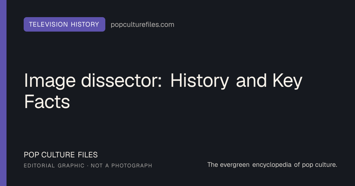 Editorial graphic for: Image dissector: History and Key Facts