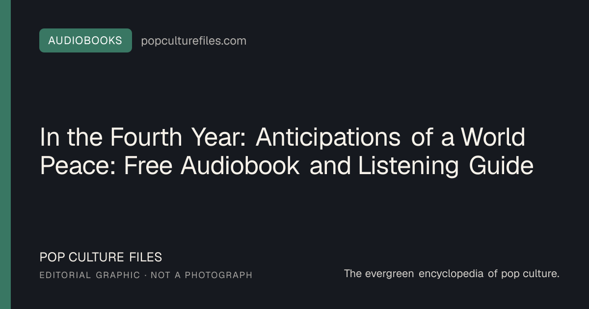 Editorial graphic for: In the Fourth Year: Anticipations of a World Peace: Free Audiobook and Listening Guide