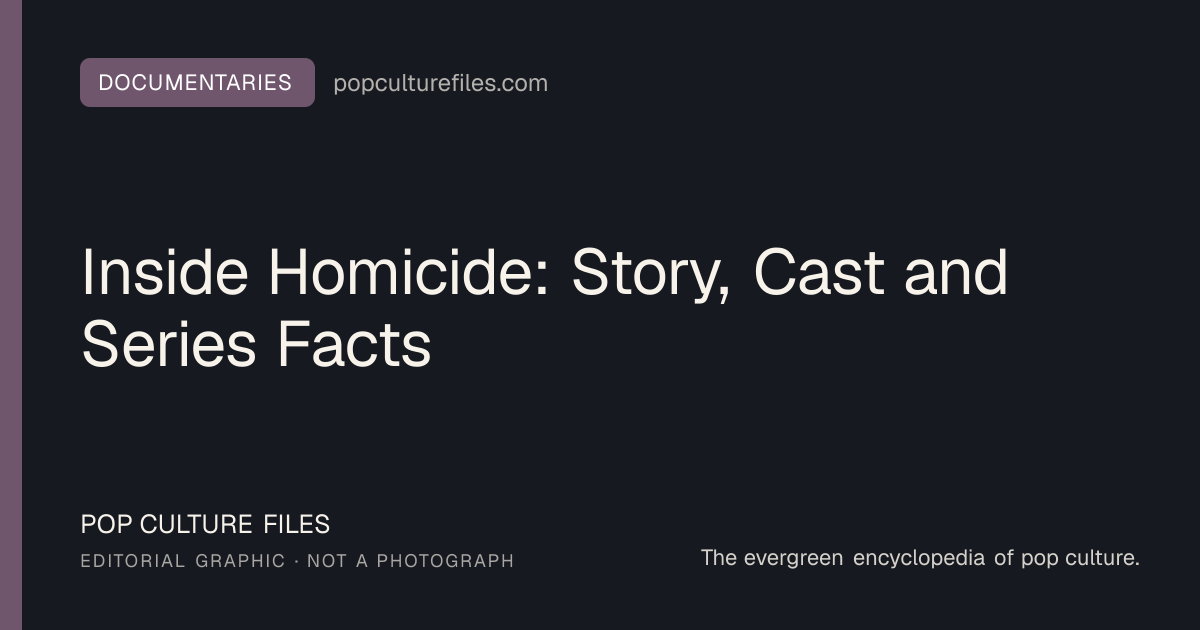 Editorial graphic for: Inside Homicide: Story, Cast and Series Facts