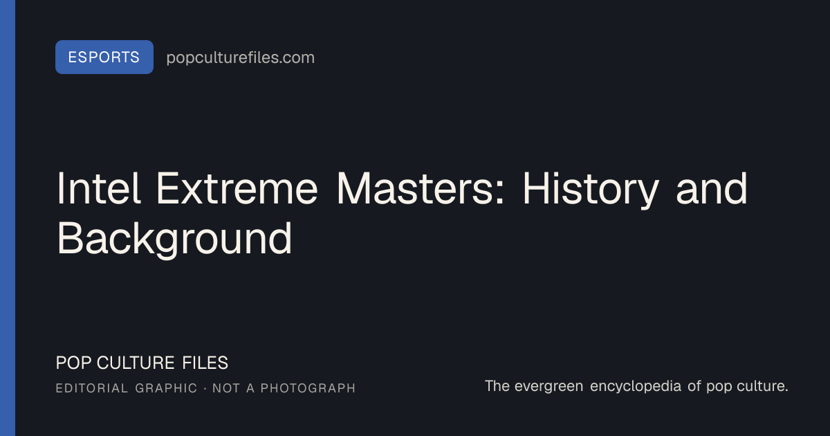 Editorial graphic for: Intel Extreme Masters: History and Background