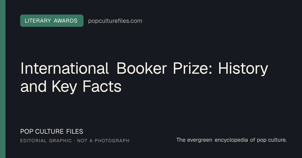 Original editorial graphic for International Booker Prize: History and Key Facts