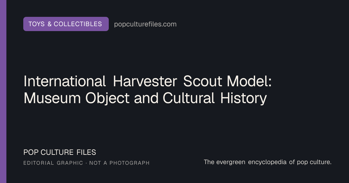 Editorial graphic for: International Harvester Scout Model: Museum Object and Cultural History