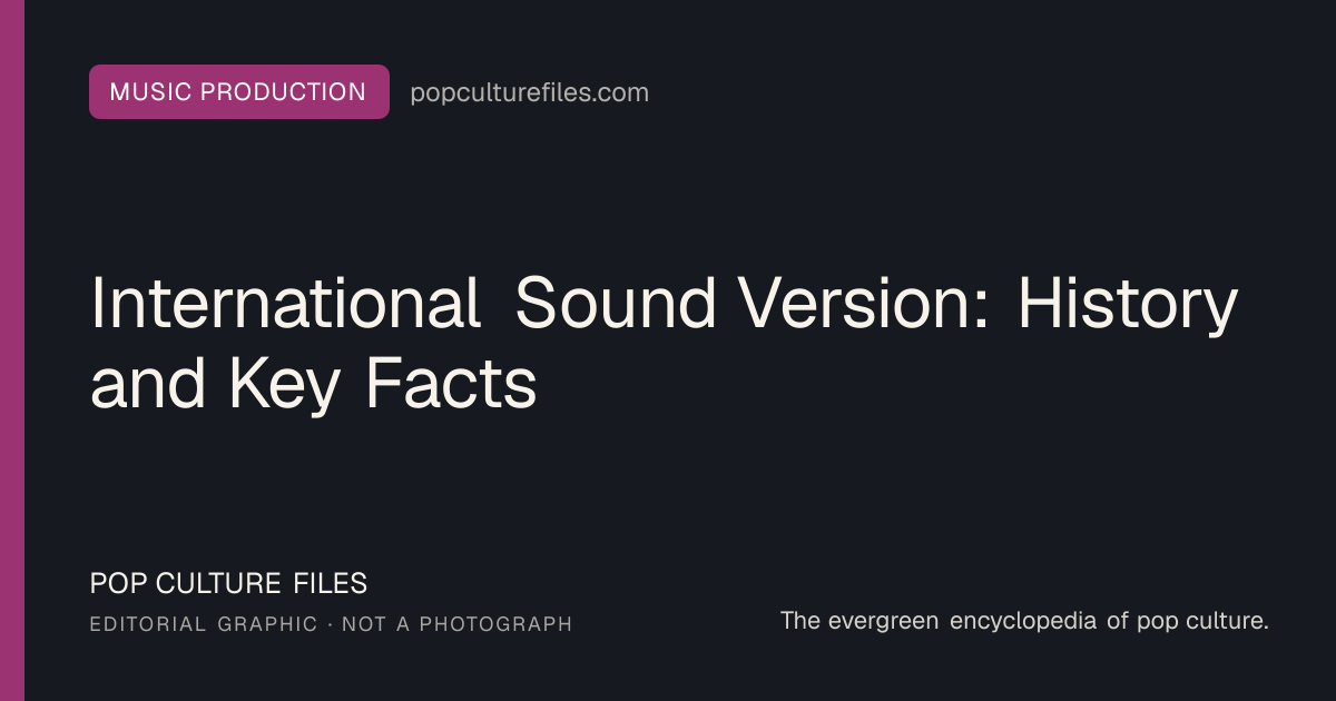 Editorial graphic for: International Sound Version: History and Key Facts