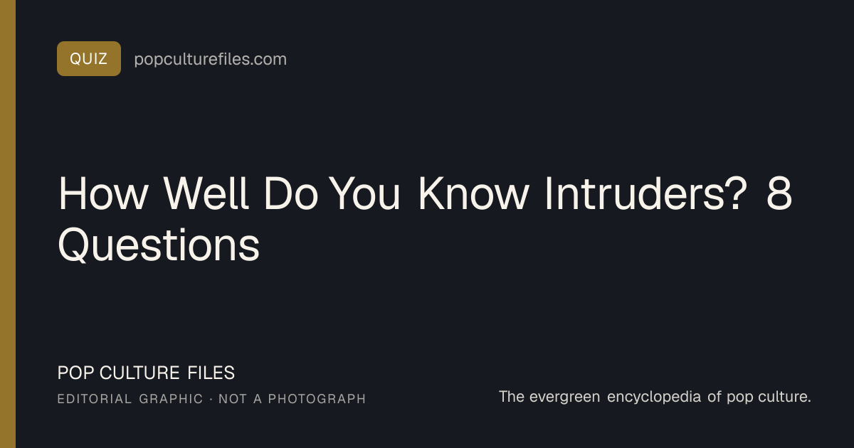 Editorial graphic for: How Well Do You Know Intruders? 8 Questions