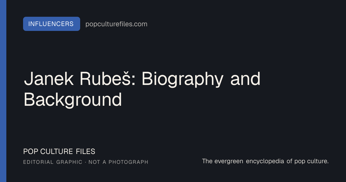 Editorial graphic for: Janek Rubeš: Biography and Background