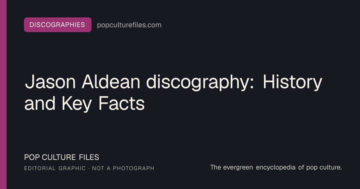 Editorial graphic for: Jason Aldean discography: History and Key Facts