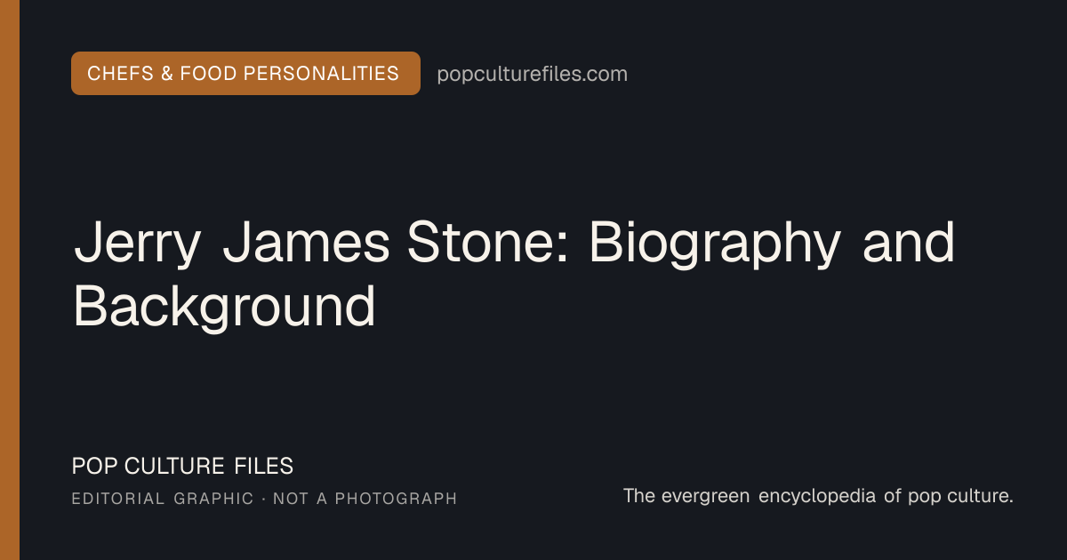 Editorial graphic for: Jerry James Stone: Biography and Background