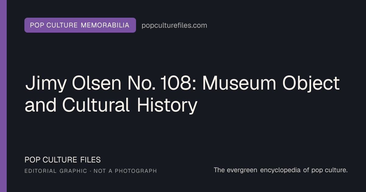 Editorial graphic for: Jimy Olsen No. 108: Museum Object and Cultural History