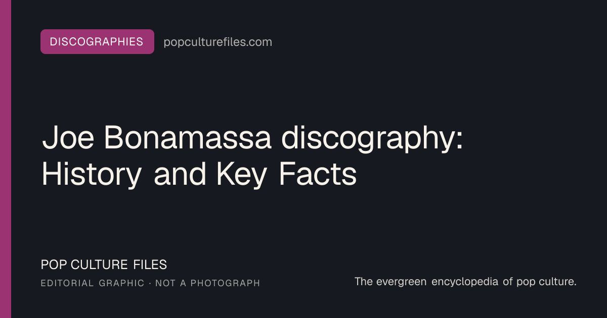 Editorial graphic for: Joe Bonamassa discography: History and Key Facts