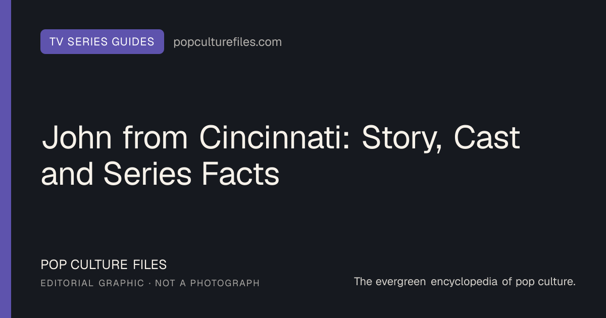 Editorial graphic for: John from Cincinnati: Story, Cast and Series Facts