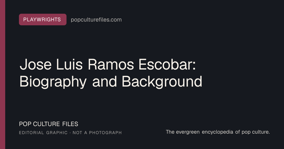 Editorial graphic for: Jose Luis Ramos Escobar: Biography and Background