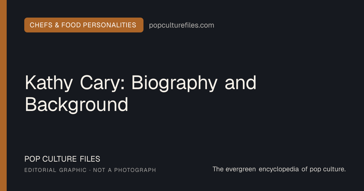 Editorial graphic for: Kathy Cary: Biography and Background