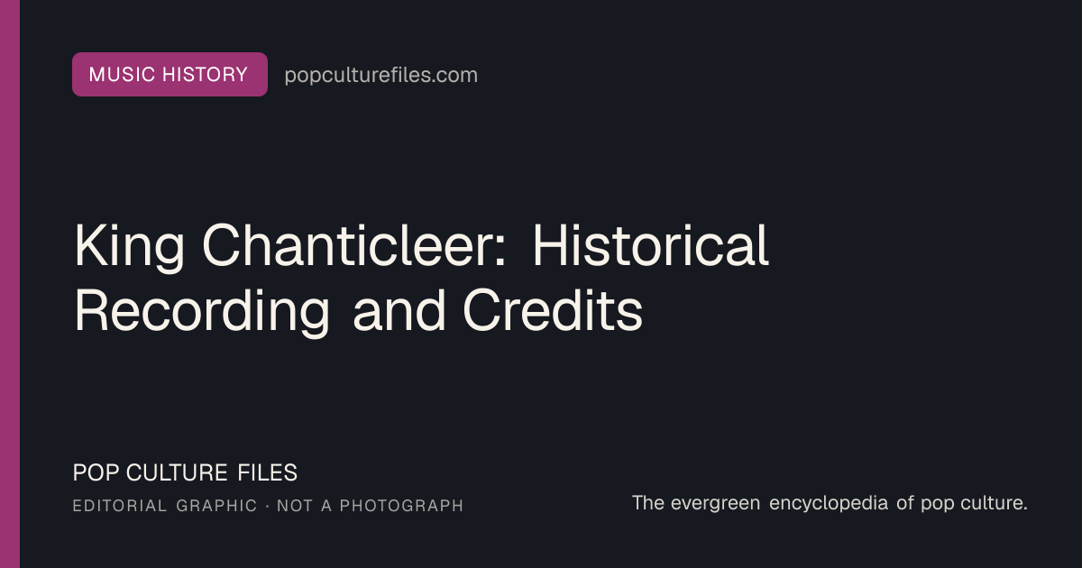 Editorial graphic for: King Chanticleer: Historical Recording and Credits