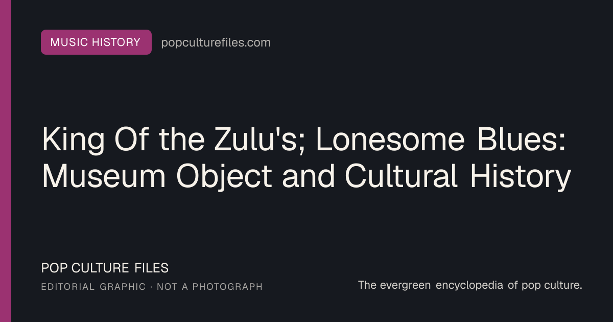 Editorial graphic for: King Of the Zulu's; Lonesome Blues: Museum Object and Cultural History