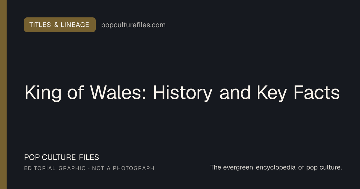Editorial graphic for: King of Wales: History and Key Facts