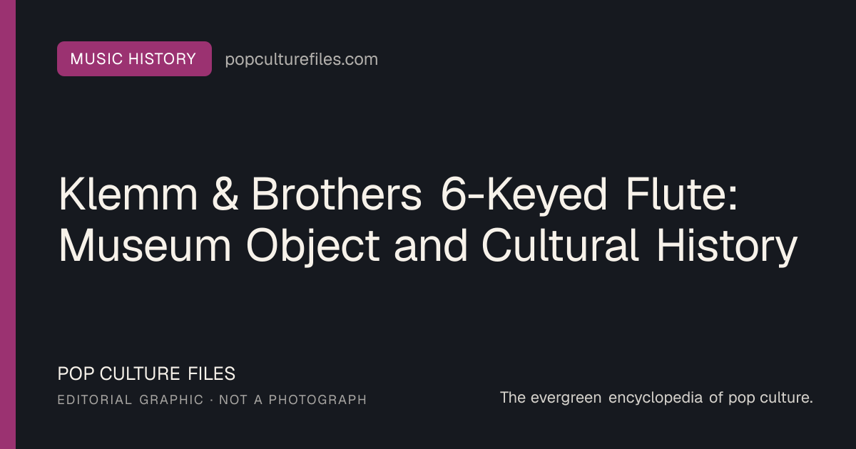 Editorial graphic for: Klemm & Brothers 6-Keyed Flute: Museum Object and Cultural History