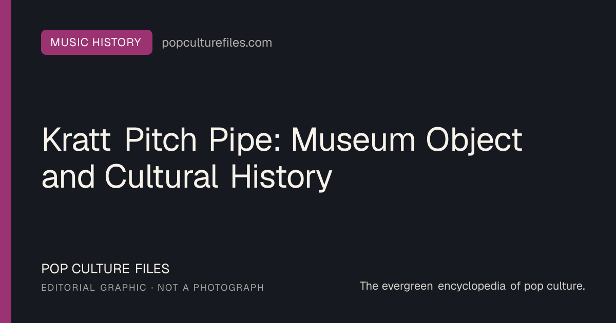 Editorial graphic for: Kratt Pitch Pipe: Museum Object and Cultural History
