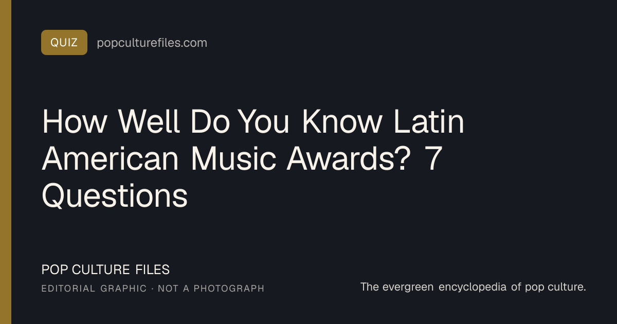 Latin American Music Awards Quiz: 7 Questions and Answers | Pop Culture ...