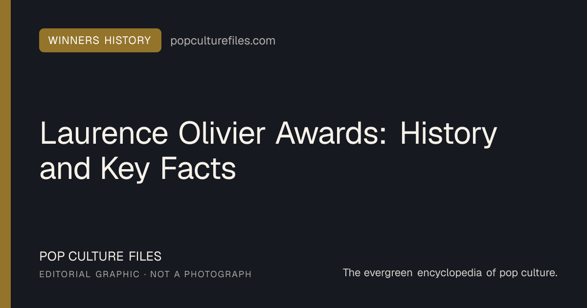 Editorial graphic for: Laurence Olivier Awards: History and Key Facts