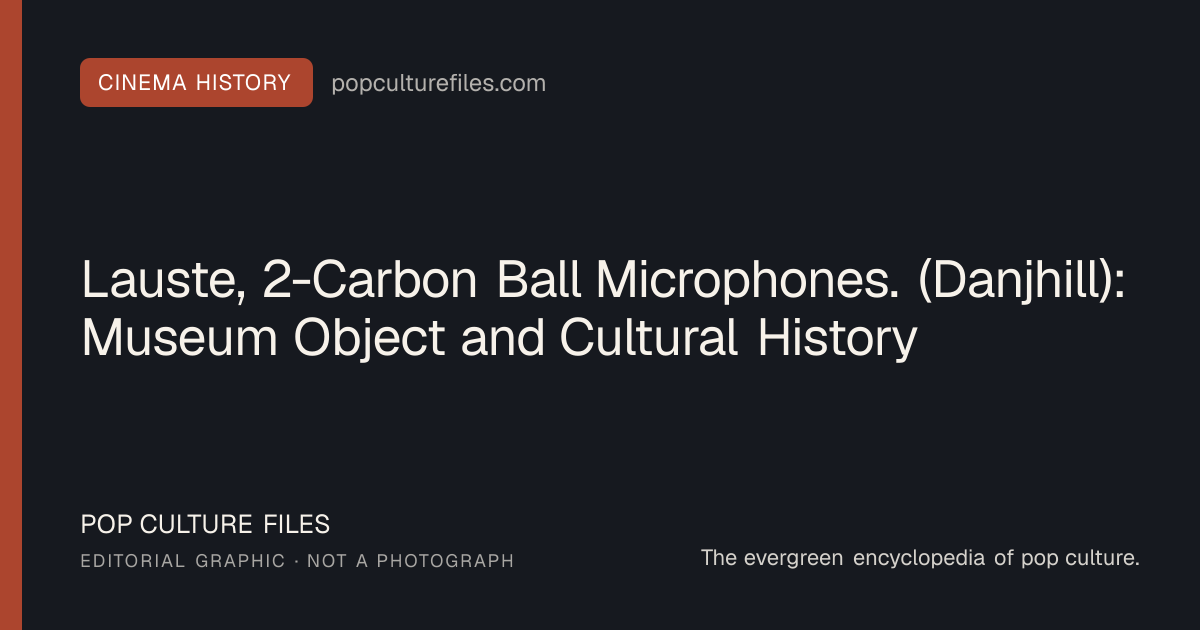 Editorial graphic for: Lauste, 2-Carbon Ball Microphones. (Danjhill): Museum Object and Cultural History