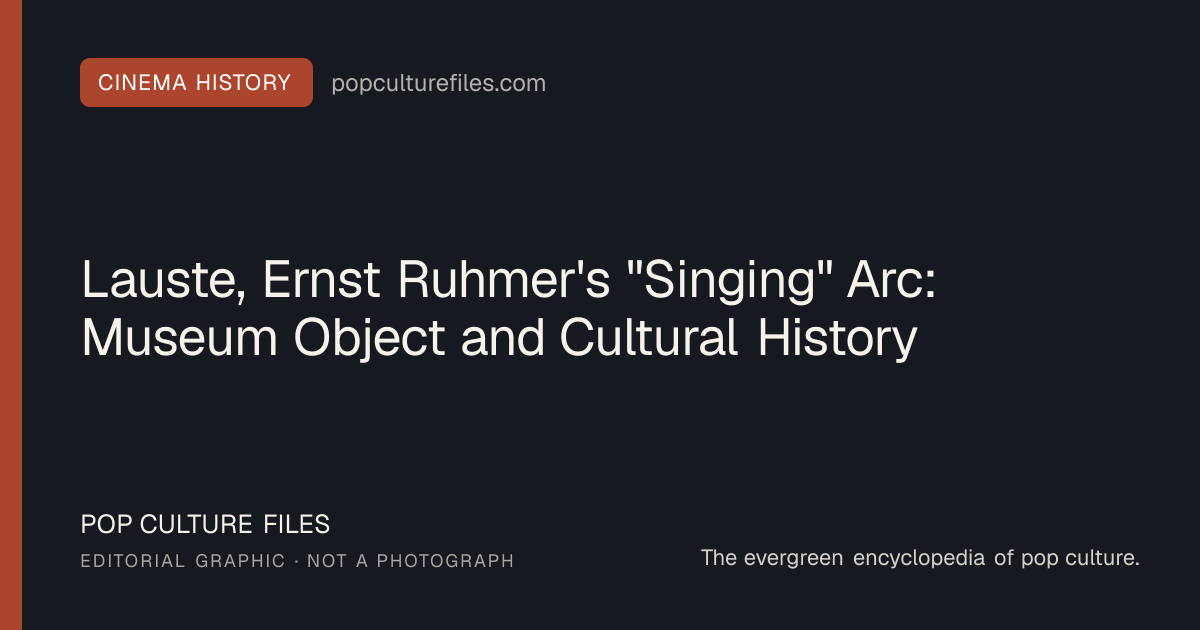 Editorial graphic for: Lauste, Ernst Ruhmer's "Singing" Arc: Museum Object and Cultural History