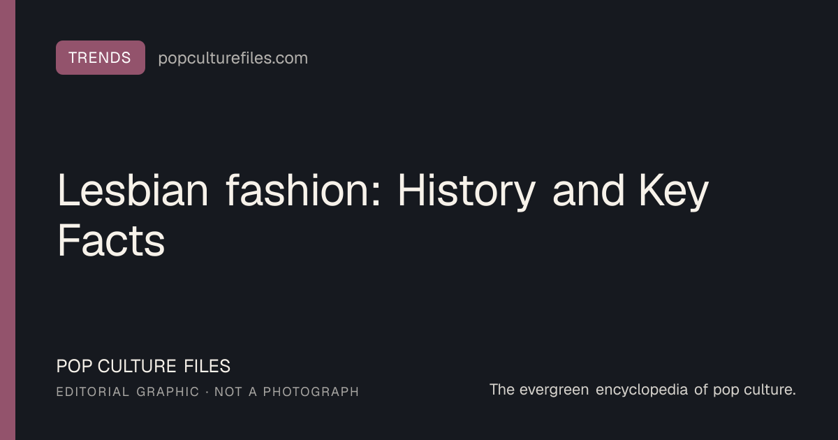 Editorial graphic for: Lesbian fashion: History and Key Facts