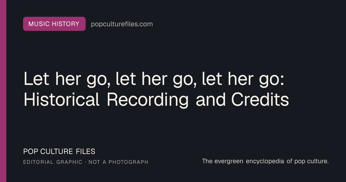 Editorial graphic for: Let her go, let her go, let her go: Historical Recording and Credits