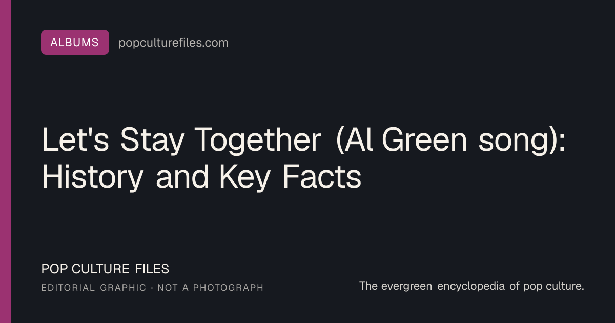Editorial graphic for: Let's Stay Together (Al Green song): History and Key Facts