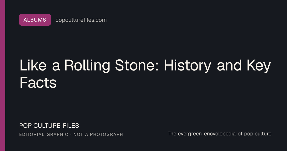 Editorial graphic for: Like a Rolling Stone: History and Key Facts
