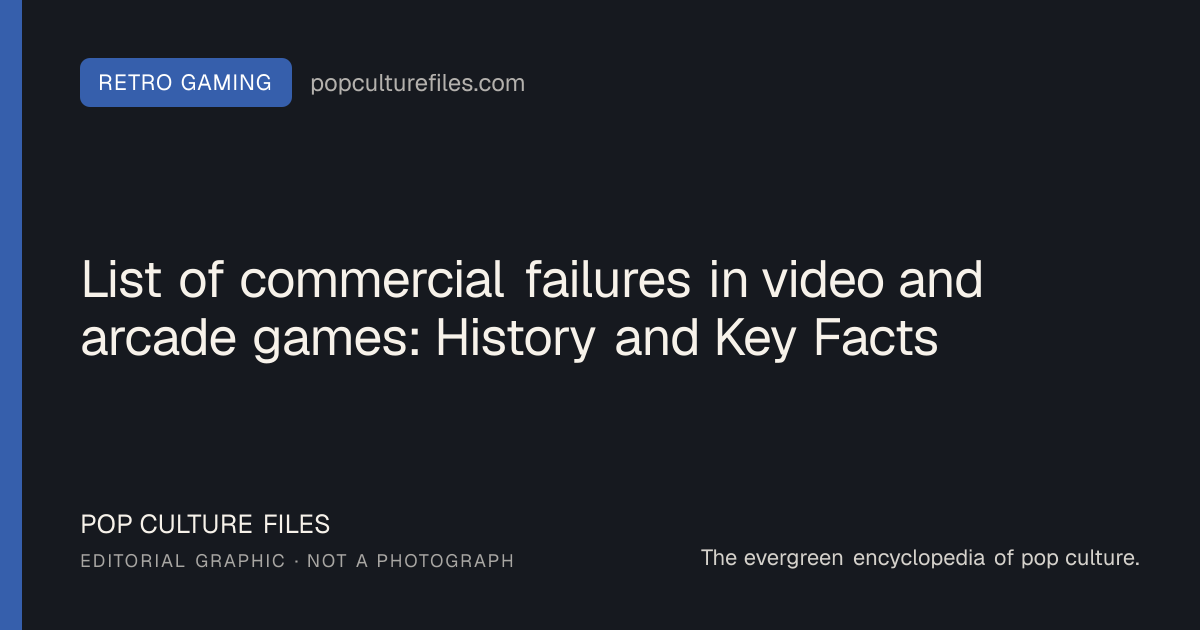 Editorial graphic for: List of commercial failures in video and arcade games: History and Key Facts