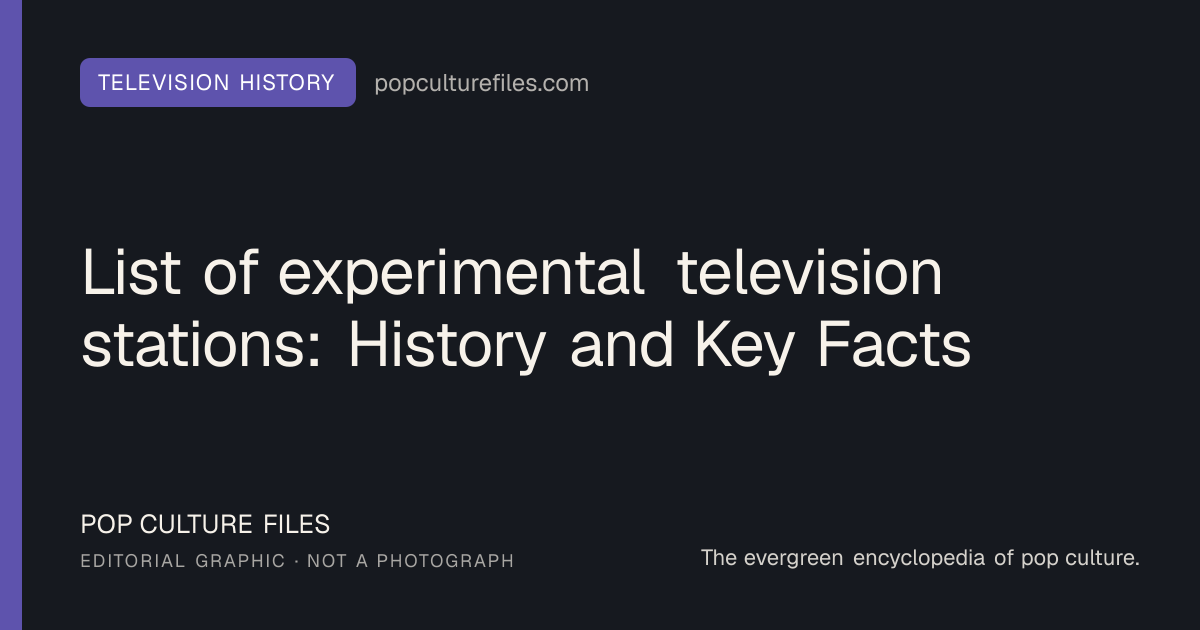 Editorial graphic for: List of experimental television stations: History and Key Facts