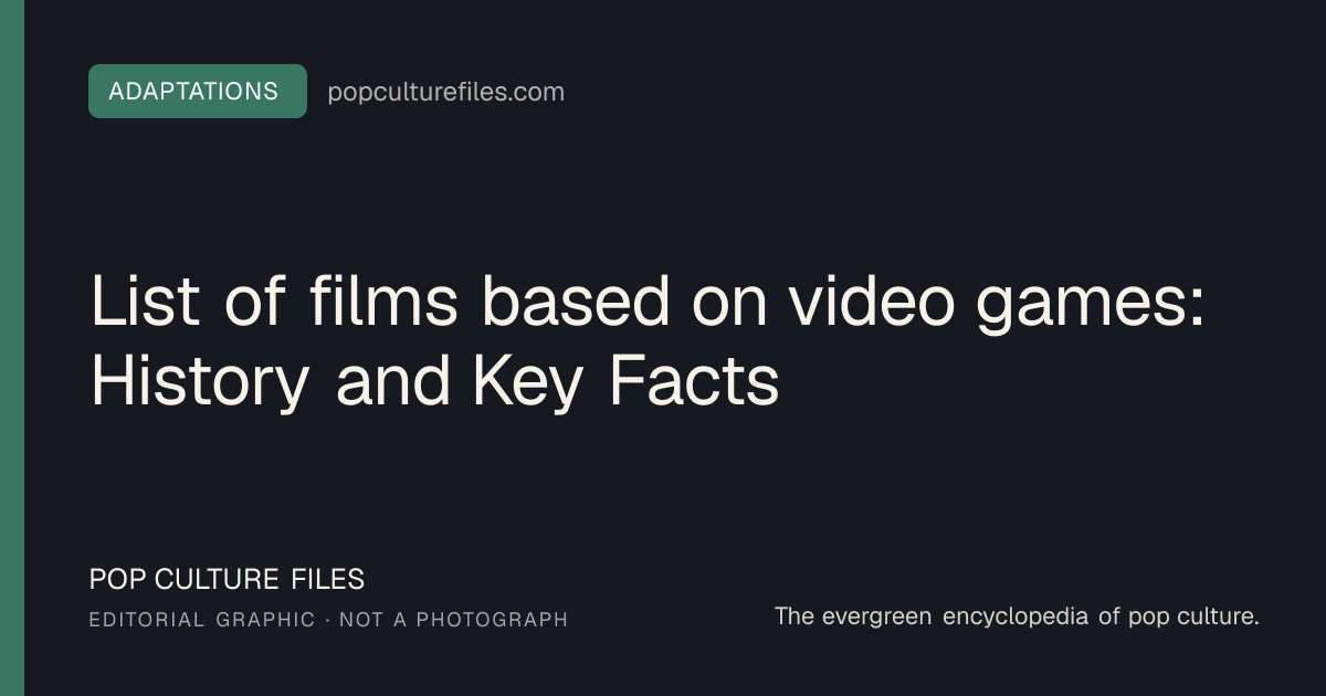 Editorial graphic for: List of films based on video games: History and Key Facts