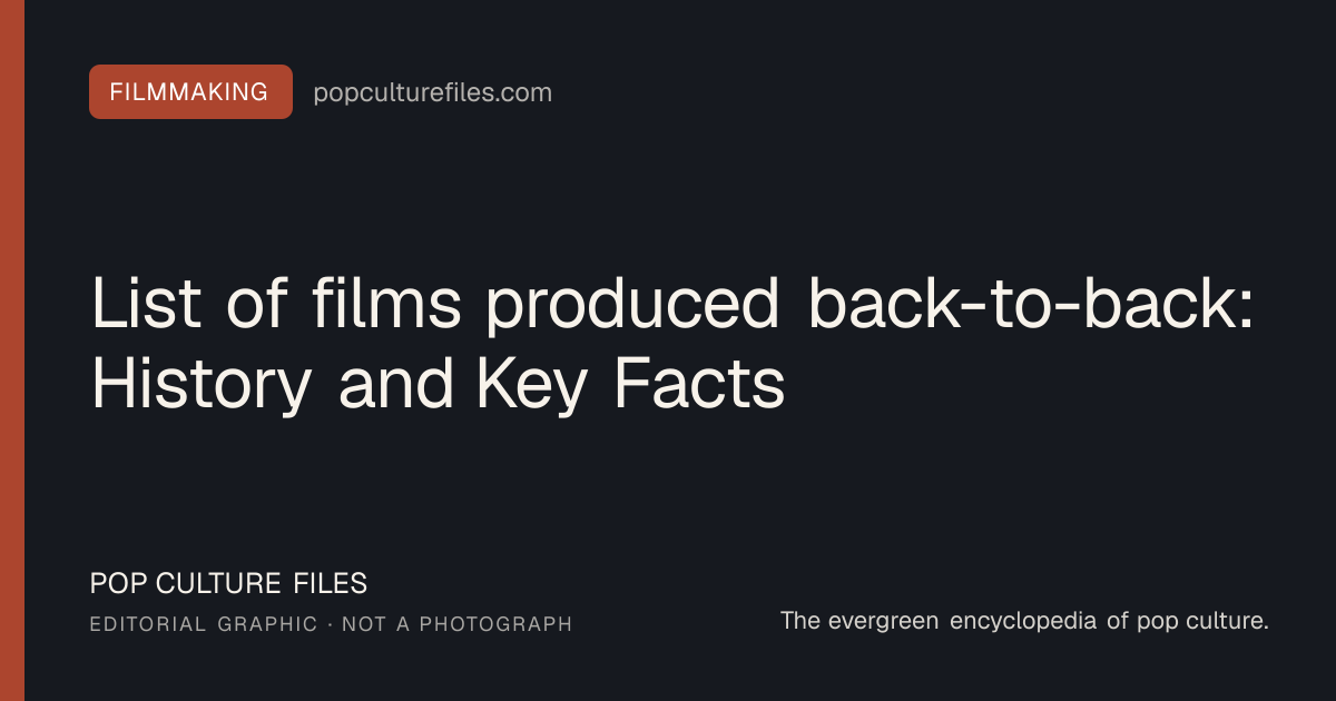 Editorial graphic for: List of films produced back-to-back: History and Key Facts