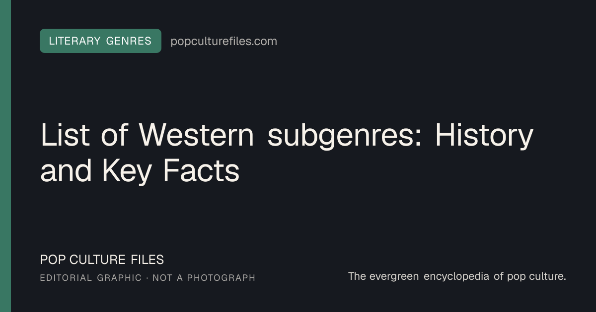 Editorial graphic for: List of Western subgenres: History and Key Facts