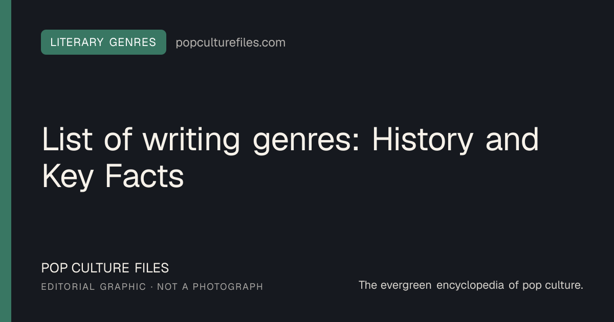 Editorial graphic for: List of writing genres: History and Key Facts