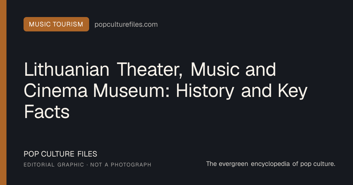 Editorial graphic for: Lithuanian Theater, Music and Cinema Museum: History and Key Facts