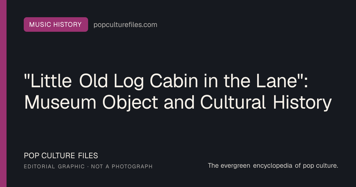 Editorial graphic for: "Little Old Log Cabin in the Lane": Museum Object and Cultural History