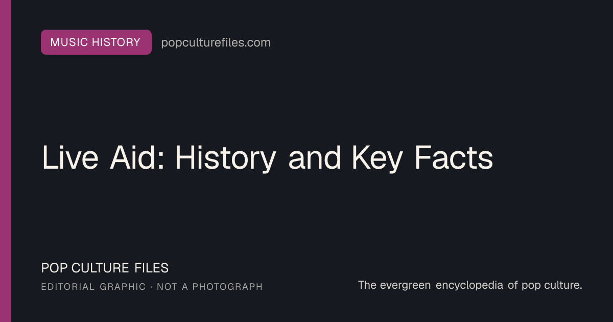 Editorial graphic for: Live Aid: History and Key Facts