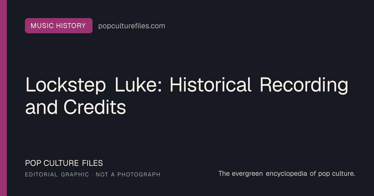 Editorial graphic for: Lockstep Luke: Historical Recording and Credits