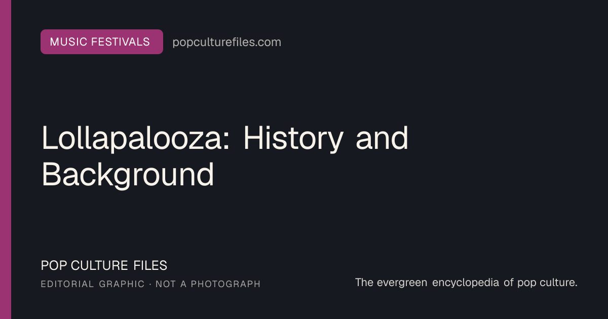 Editorial graphic for: Lollapalooza: History and Background
