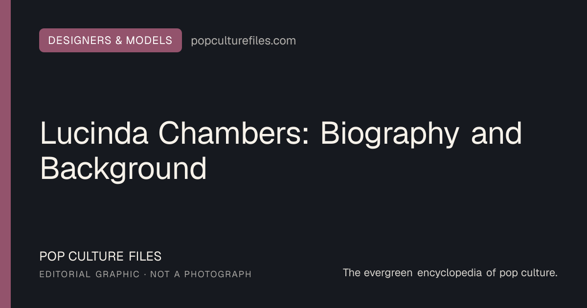 Editorial graphic for: Lucinda Chambers: Biography and Background